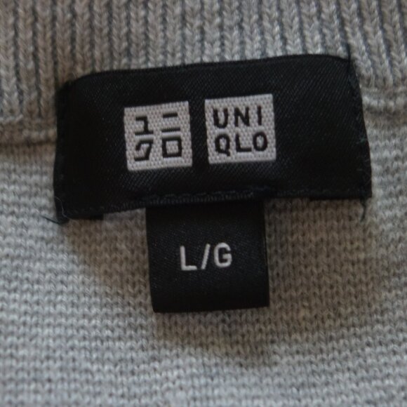 Uniqlo 65% Cotton/35% Polyester Made in Vietnam Size L/G Grey Sweatshirt - Picture 8 of 10